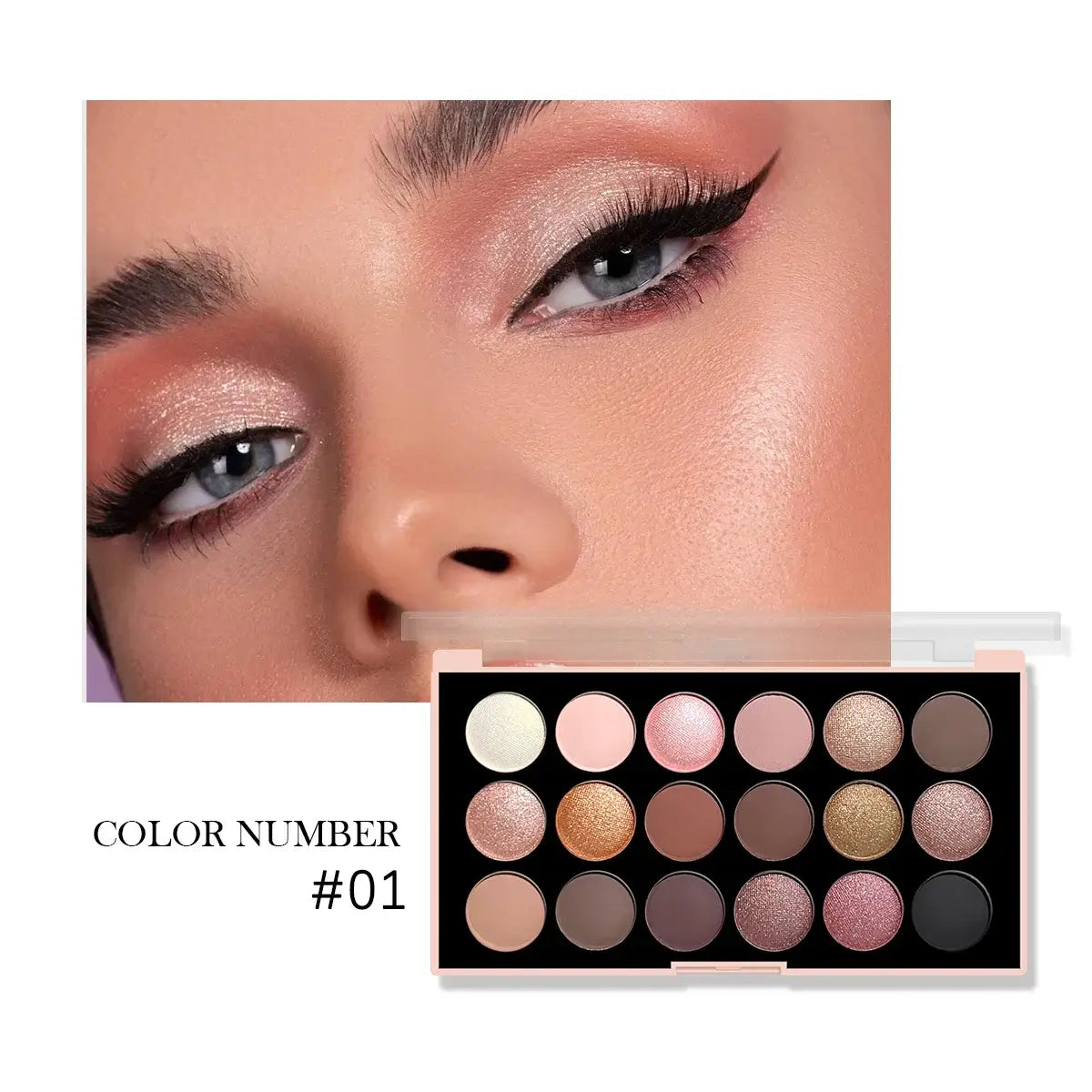 Frost Glow Cosmetics 18-Color Eyeshadow Palette