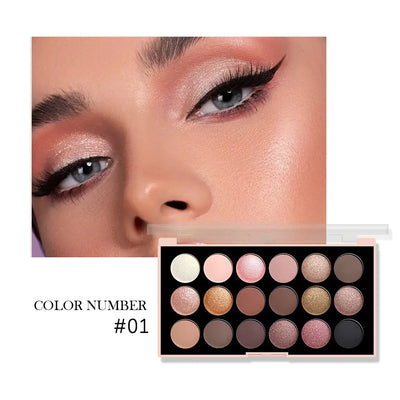 Frost Glow Cosmetics 18-Color Eyeshadow Palette