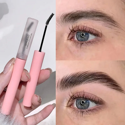 Frost Glow Cosmetics 3D brow gel for bold, natural brows. Clear, waterproof, smudge-proof eyebrow styling gel with long-lasting hold.