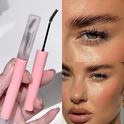 Frost Glow Cosmetics 3D brow gel for bold, natural brows. Clear, waterproof, smudge-proof eyebrow styling gel with long-lasting hold.