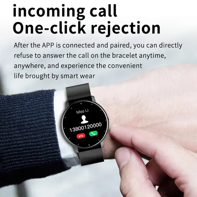 Frost Glow Cosmetics women’s smart watch with IP67 waterproof design, real-time weather, WhatsApp alerts & fitness tracking.