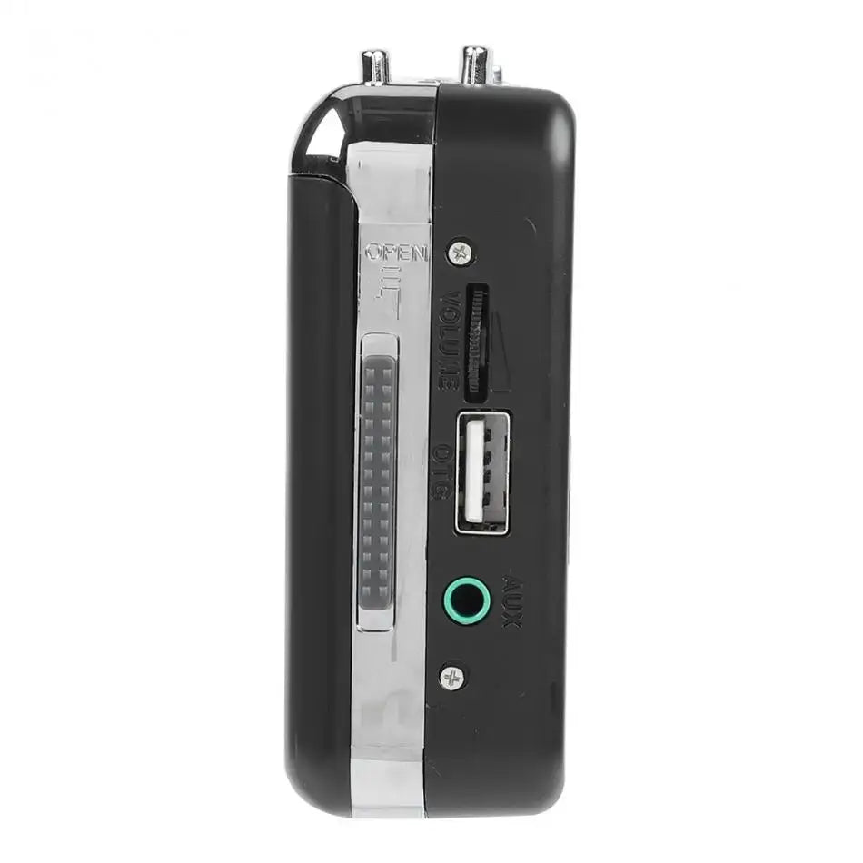 Convert tapes to digital with Frost Glow Cosmetics Portable Cassette Player – recorder & MP3 converter with USB flash drive support.