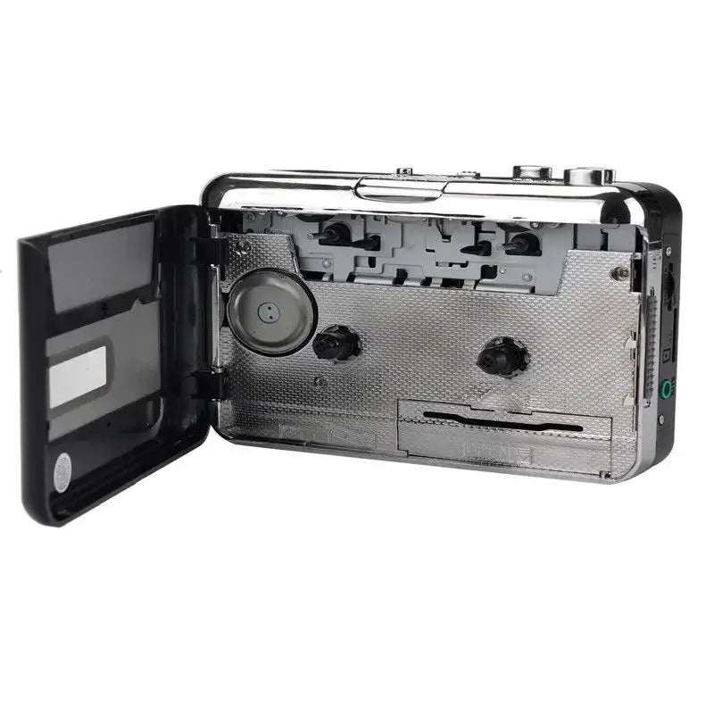 Convert tapes to digital with Frost Glow Cosmetics Portable Cassette Player – recorder & MP3 converter with USB flash drive support.