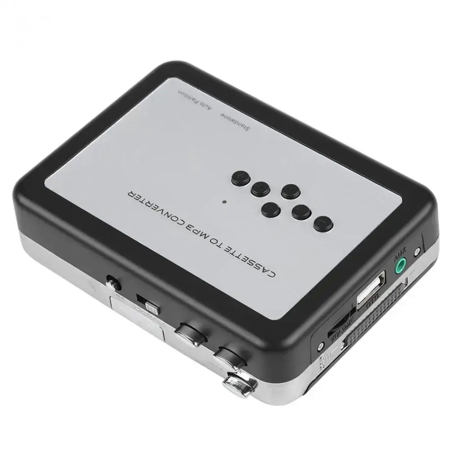Convert tapes to digital with Frost Glow Cosmetics Portable Cassette Player – recorder & MP3 converter with USB flash drive support.