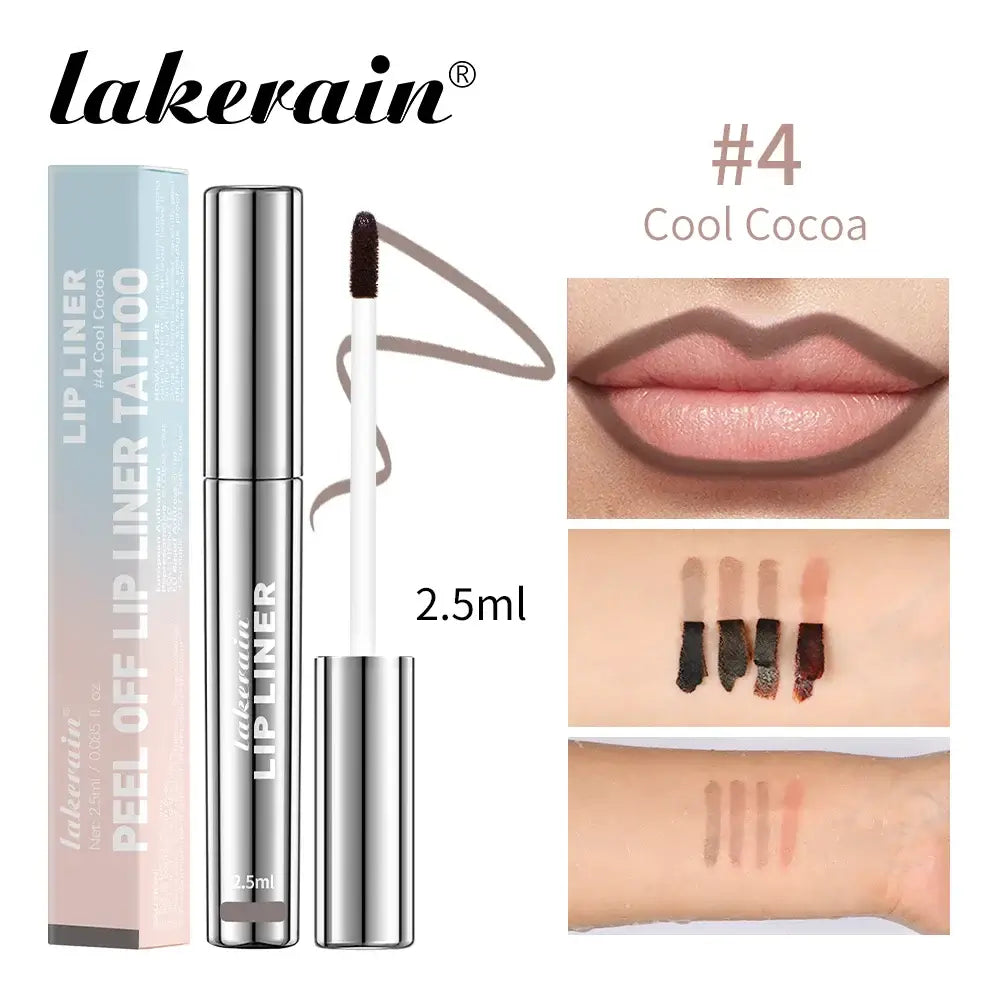 Frost Glow Cosmetics waterproof peel-off lip liner & tattoo gloss. Long-lasting matte lip tint for bold contour & smudge-proof lips.