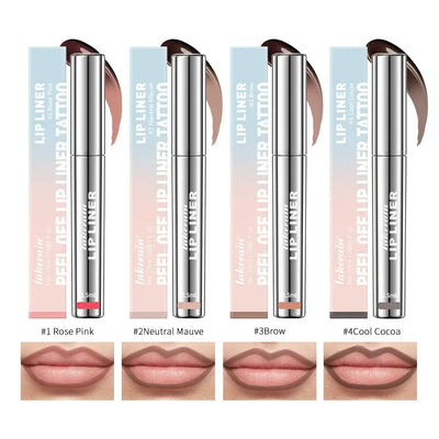 Frost Glow Cosmetics waterproof peel-off lip liner & tattoo gloss. Long-lasting matte lip tint for bold contour & smudge-proof lips.