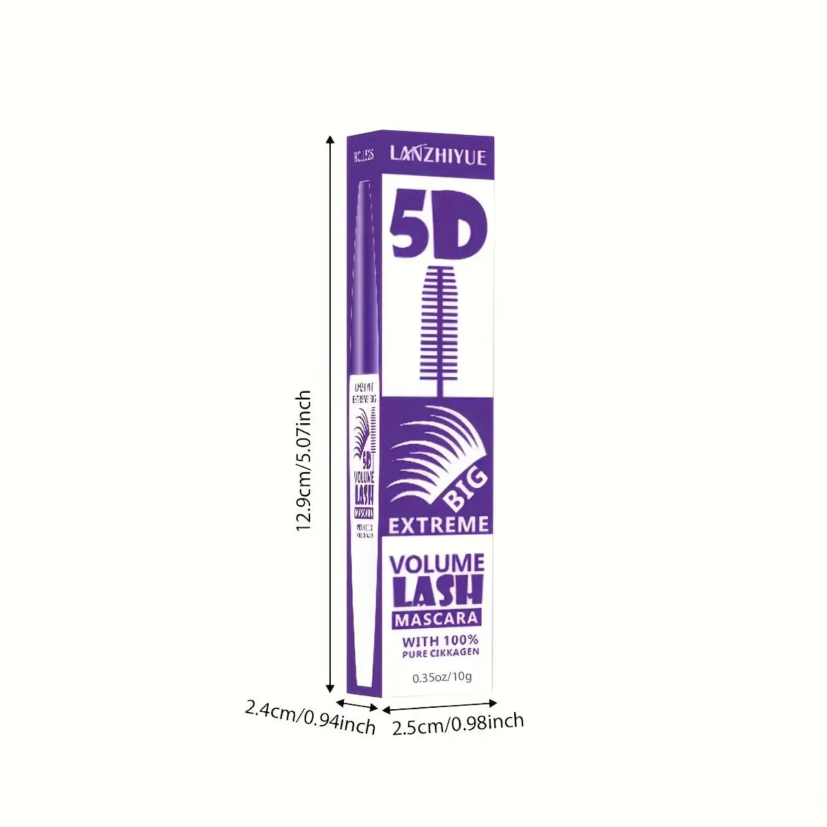 Frost Glow Cosmetics 5D mascara. Extreme volume, waterproof, long-lasting lash thickening & curling for bold natural eyelash extensions.