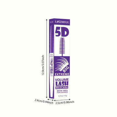 Frost Glow Cosmetics 5D mascara. Extreme volume, waterproof, long-lasting lash thickening & curling for bold natural eyelash extensions.