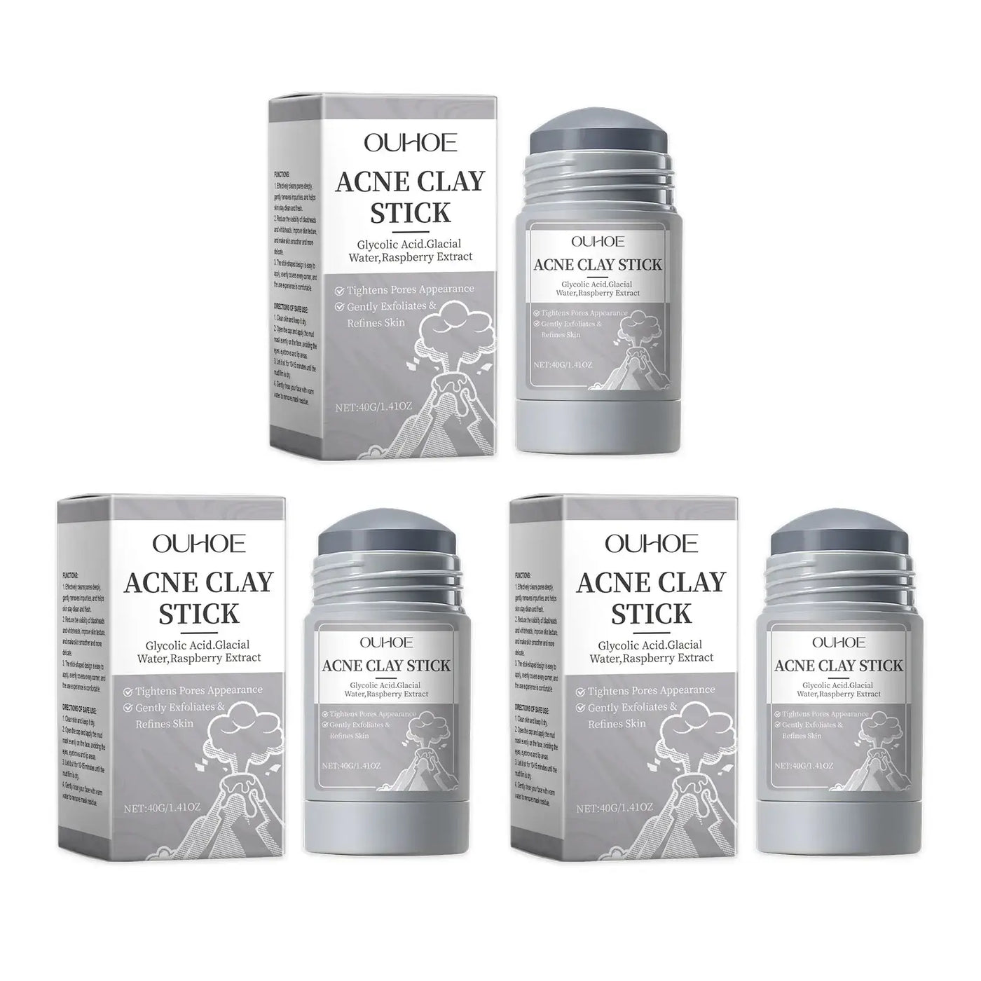 Frost Glow Cosmetics clay mask shrinks pores, removes blackheads, controls oil & hydrates skin for acne & pimple treatment.