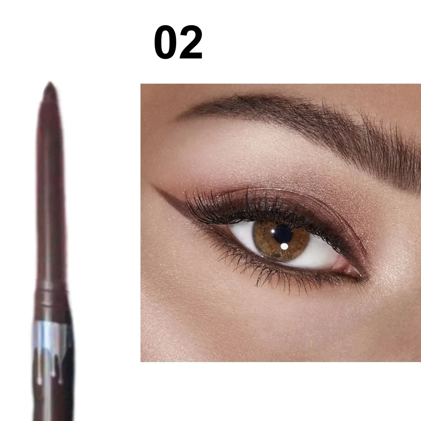 Frost Glow Cosmetics eyeliner gel pencil. Waterproof, matte, ultra-fine, quick-dry & smudge-proof eyeliner for smooth eye makeup.