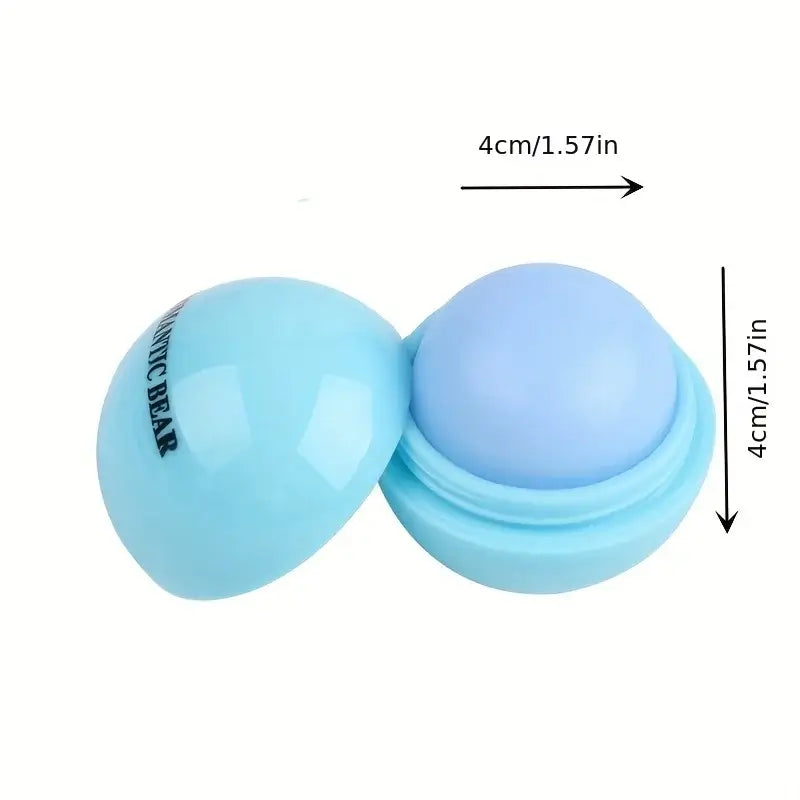 Frost Glow Cosmetics cute ball lip balm hydrates, soothes & plumps lips. Non-stick, long-lasting protection against dryness & frost cracks.