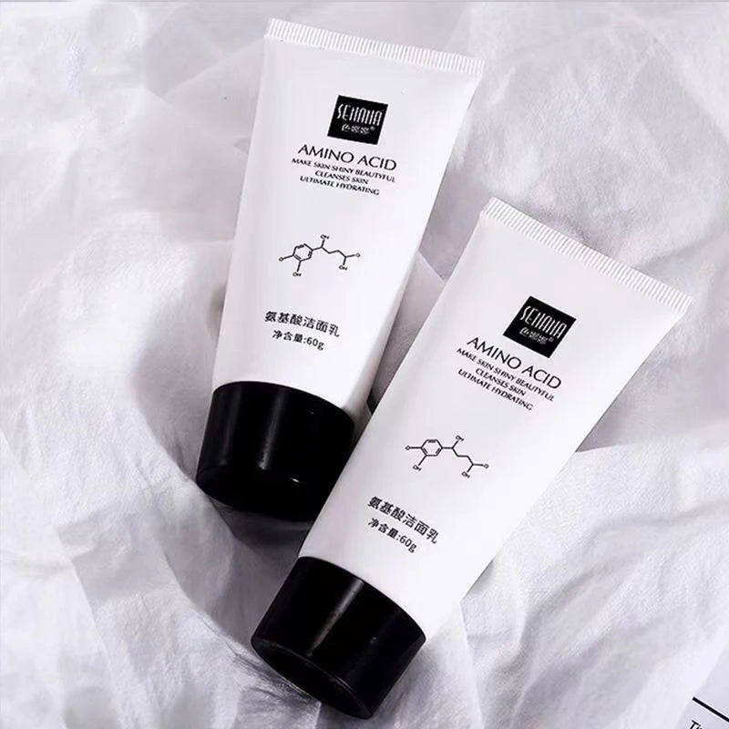Frost Glow Cosmetics amino acid cleanser 60g deeply cleanses, moisturizes & controls oil. Gentle, non-irritating foam for all skin types.