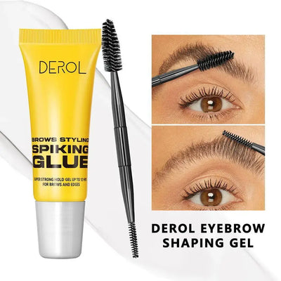 Frost Glow Cosmetics 3D eyebrow styling gel. Waterproof, transparent, quick-dry wax for long-lasting brow lift & natural enhancement.