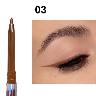 Frost Glow Cosmetics eyeliner gel pencil. Waterproof, matte, ultra-fine, quick-dry & smudge-proof eyeliner for smooth eye makeup.