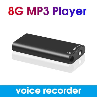 Frost Glow Cosmetics 3-in-1 mini digital voice recorder with MP3 player, 192Kbps WAV audio recording & professional design.
