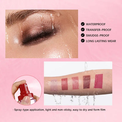 Frost Glow Cosmetics mattifying waterproof setting spray. Oil-control, non-sticky, glossy matte base fixer for all skin types.