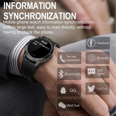 Frost Glow Cosmetics 1.28" HD fitness tracker smartwatch with health monitoring, sports modes & IP67 waterproof design.