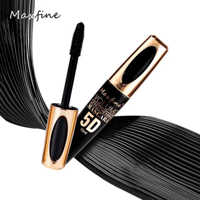 Frost Glow Cosmetics 5D silk mascara. Waterproof, non-caking formula for bold black lashes with length, volume & long-lasting wear.