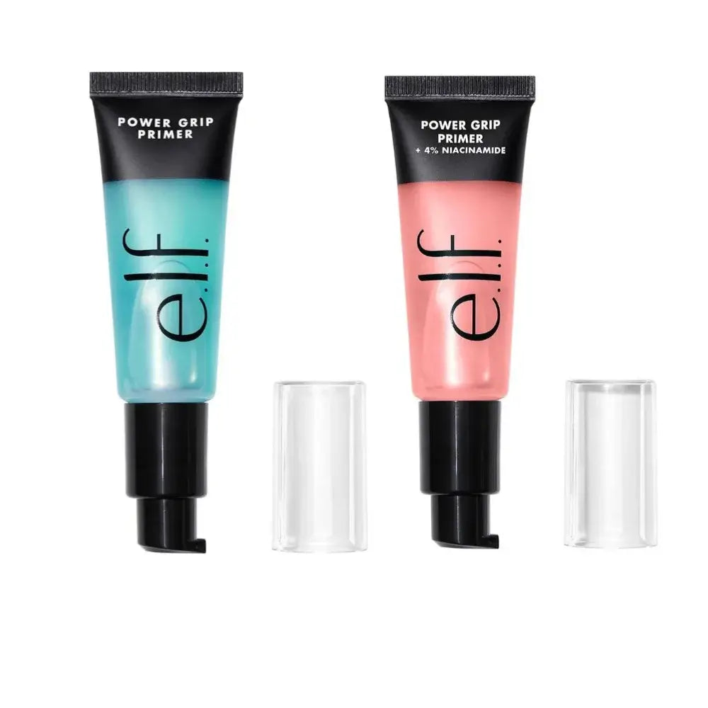 Frost Glow Cosmetics power grip primer gel with hyaluronic & 4% niacinamide. Hydrating, brightening, long-lasting makeup base.