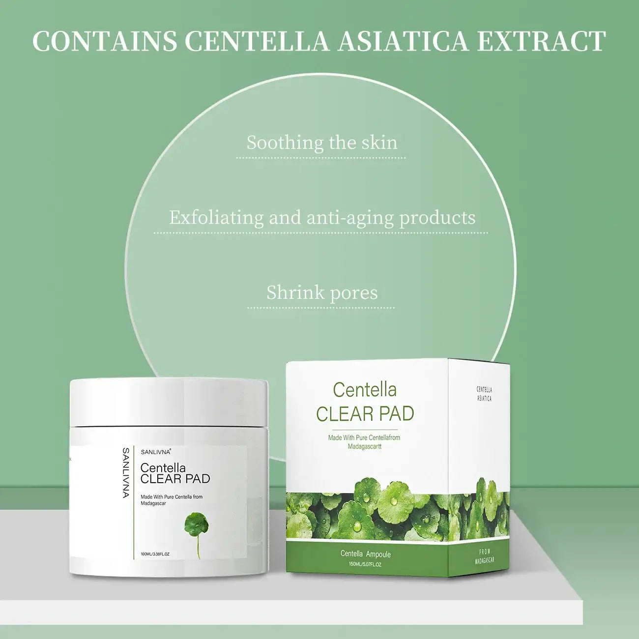 Frost Glow Cosmetics Centella Asiatica toner hydrates, repairs & brightens skin. Gentle essence for soothing, moisturizing care.