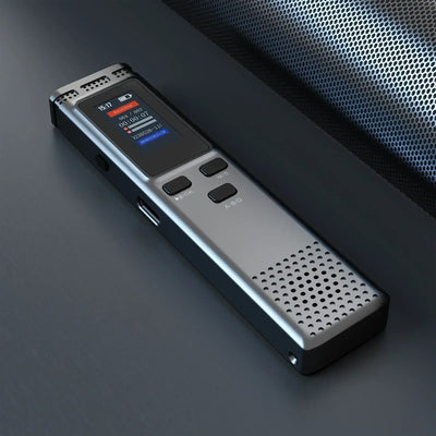 Frost Glow Cosmetics digital voice recorder with 64GB/16GB/8GB storage, voice activation, noise reduction & 288hrs playback.