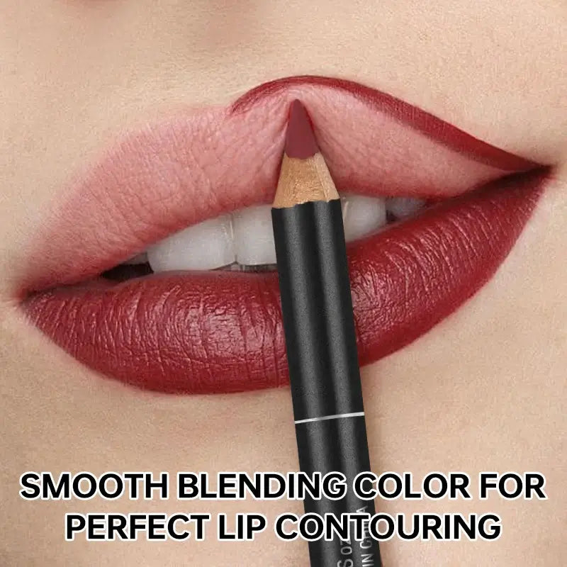 Frost Glow Cosmetics 6pcs matte lip liner set. Waterproof, durable & easy to color. Long-lasting lip contour pencils for all skin types.