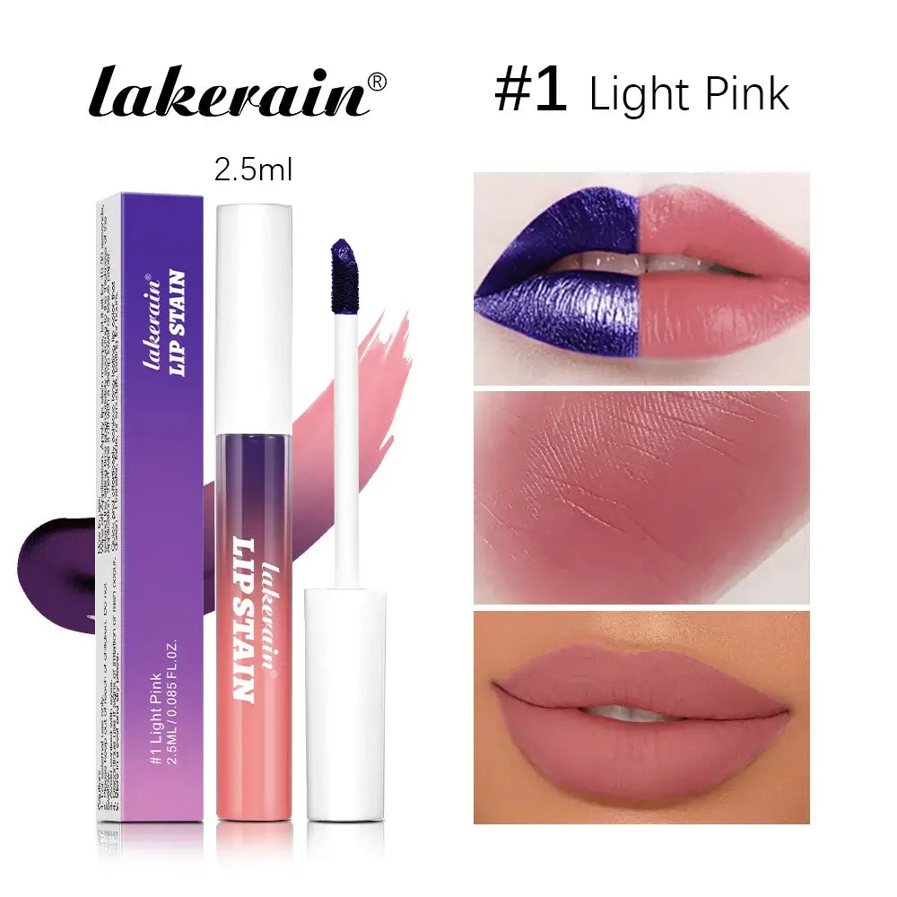 Frost Glow Cosmetics 3-color peel-off liquid lipstick. Waterproof, moisturizing, no fading lip gloss for bold & lasting tattoo effect.