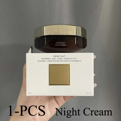 Frost Glow Cosmetics night cream 50ml fills, redensifies & redefines skin. Anti-aging formula restores firmness & youthful radiance overnight.