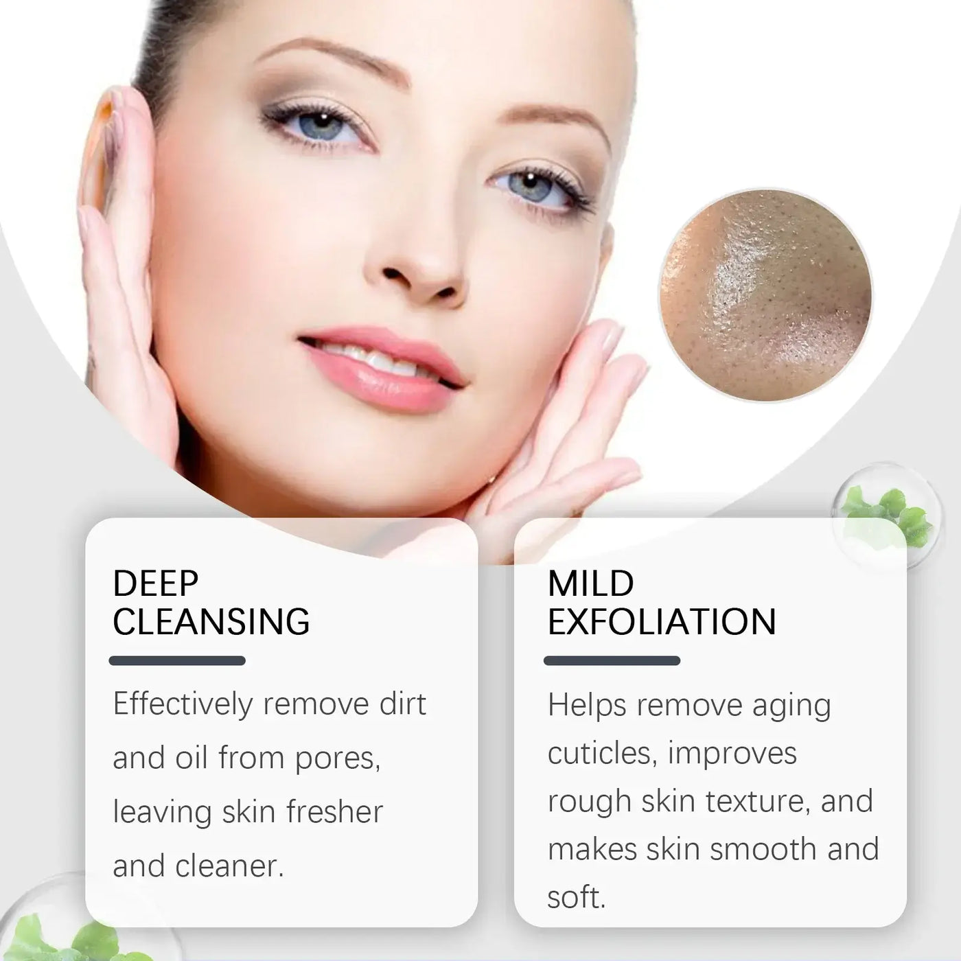 Frost Glow Cosmetics clay mask shrinks pores, removes blackheads, controls oil & hydrates skin for acne & pimple treatment.