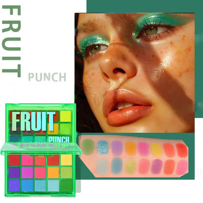 Frost Glow Cosmetics 15-shade eyeshadow palette. High-pigment shimmer, matte & metallic neutrals & bolds, waterproof & long-lasting.