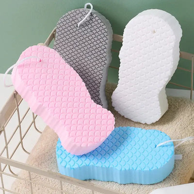 Gentle bath sponge for cleansing & exfoliation. Soft body scrub wisp brush that refreshes skin & enhances your shower routine.