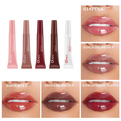 Frost Glow Cosmetics 4-Color Lip Gloss Set – Moisturizing, plumping, mirror-shine lip oils that smooth fine lines & enhance lips.