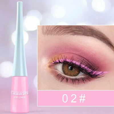 Frost Glow Cosmetics colorful liquid eyeliner pens. Waterproof, matte, easy-to-wear in blue, red, green, white, gold & brown shades.