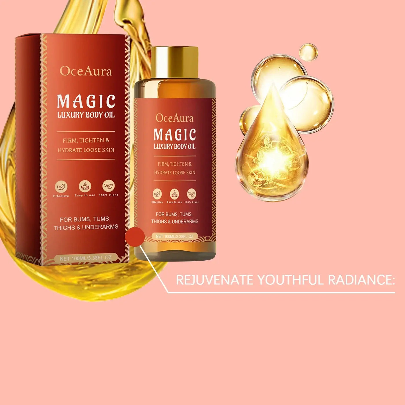 Frost Glow Cosmetics body oil serum hydrates, nourishes & softens dry rough skin while relaxing muscles for smooth, radiant care.