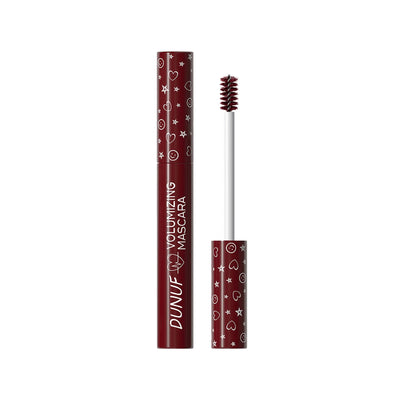 Frost Glow Cosmetics red mascara. Thickening, lengthening, curling, waterproof & anti-smudge formula for bold, lasting lash looks.