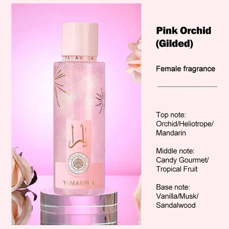 A refreshing 250ml fruity body mist with long-lasting fragrance. Natural, moisturizing spray that keeps skin fresh & scented.