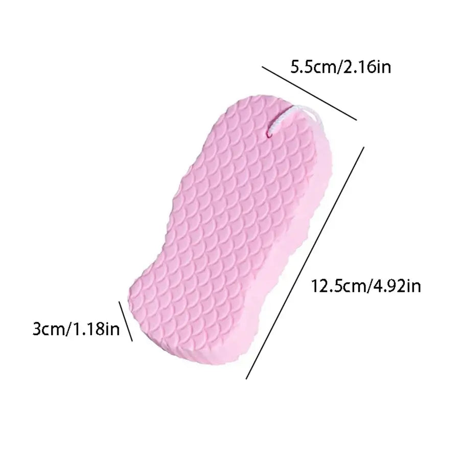 Gentle bath sponge for cleansing & exfoliation. Soft body scrub wisp brush that refreshes skin & enhances your shower routine.