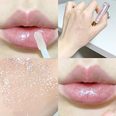 Frost Glow Cosmetics Lip Gloss hydrates, plumps & adds dazzling shine. Moisturizing oil glaze for smooth, pouty, sparkling lips.