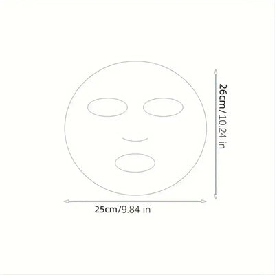 Frost Glow Cosmetics 100pcs facial mask paper sheets are unscented, hydrating & moisture-retentive DIY skincare wraps for soft skin.