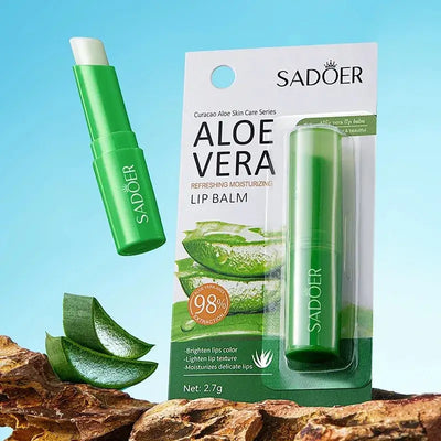 Frost Glow Cosmetics Lip Aloe Balm hydrates, repairs & prevents cracking. Gentle, refreshing & non-irritating daily lip care.