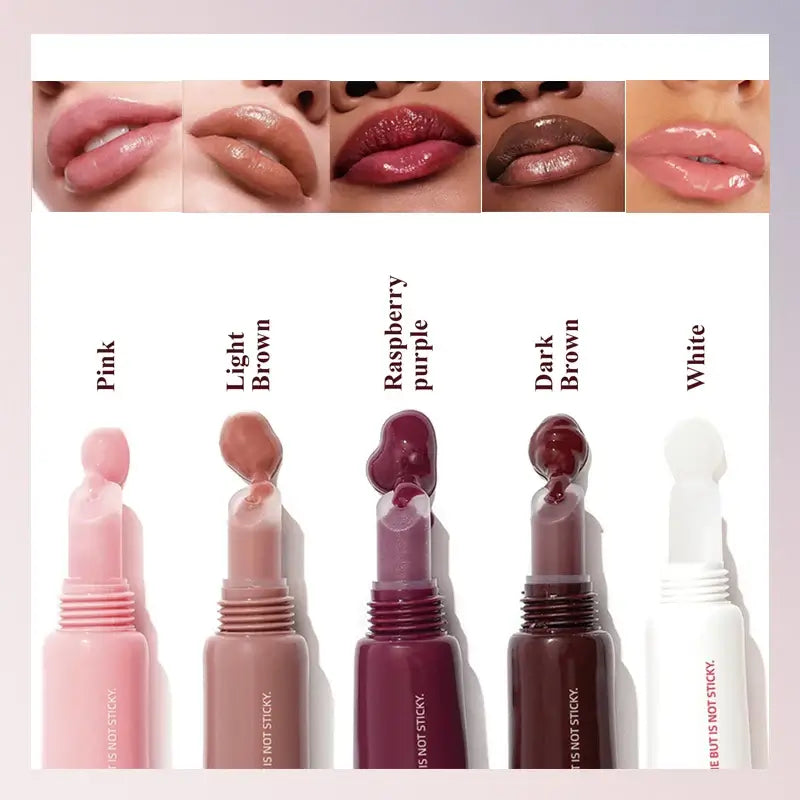 Frost Glow Cosmetics 4-Color Lip Gloss Set – Moisturizing, plumping, mirror-shine lip oils that smooth fine lines & enhance lips.