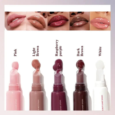 Frost Glow Cosmetics 4-Color Lip Gloss Set – Moisturizing, plumping, mirror-shine lip oils that smooth fine lines & enhance lips.