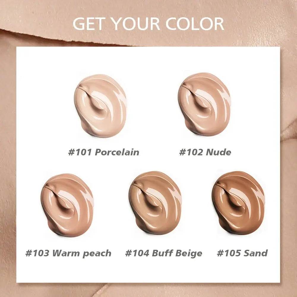 Frost Glow Cosmetics matte waterproof foundation offers full coverage, long-lasting wear, concealing imperfections with a flawless finish.