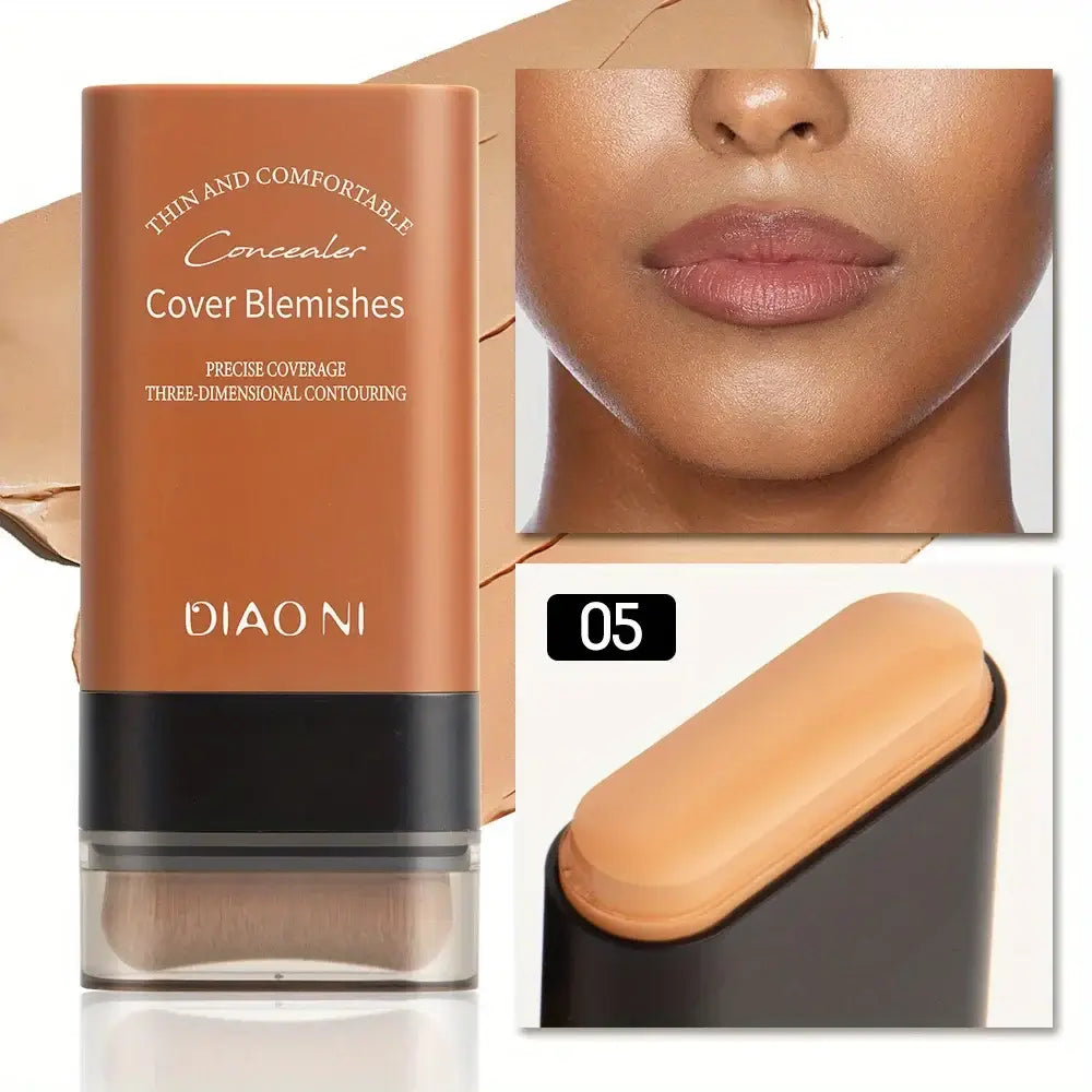 DIAO NI Concealer for cover blemishes with an image of a model showcasing its application on skin.