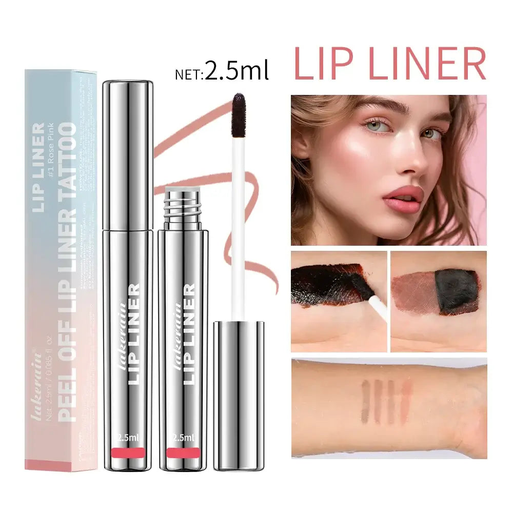 Frost Glow Cosmetics peel-off lip liner set features 4 waterproof, long-lasting shades. Moisturizes lips with a tattoo-effect finish.