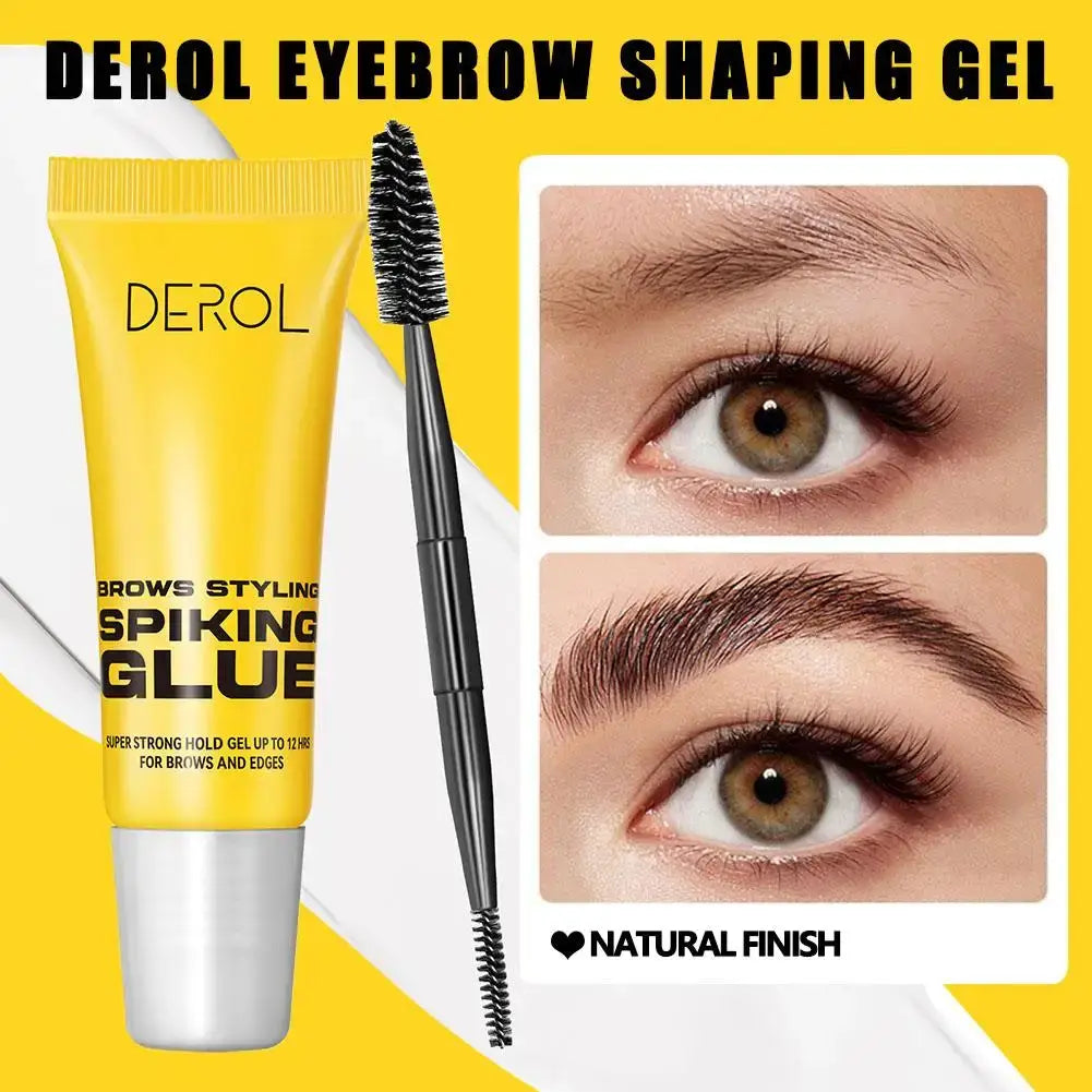Frost Glow Cosmetics 3D eyebrow styling gel. Waterproof, transparent, quick-dry wax for long-lasting brow lift & natural enhancement.
