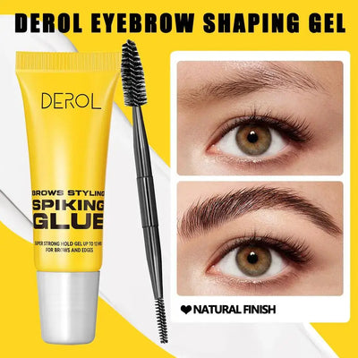 Frost Glow Cosmetics 3D eyebrow styling gel. Waterproof, transparent, quick-dry wax for long-lasting brow lift & natural enhancement.