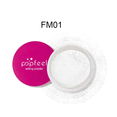 Discover Frost Glow Cosmetics 3-color lightweight oil-control loose powder. Waterproof, long-lasting, no-cake, flawless finish.