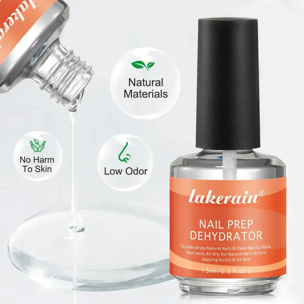 Frost Glow Cosmetics 2Pcs Fast Air Dry Nail Prep with Nail Primer and Dehydrator for Perfect Manicure