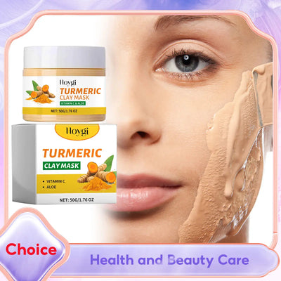 Frost Glow Cosmetics turmeric vitamin C clay mask deep cleans, refines pores, controls oil & brightens dull skin while fading dark spots.